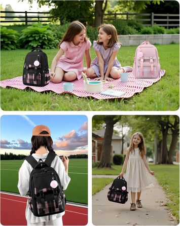 Чорний шкільний рюкзак Aryan для підлітків, дівчат та жінок. Легкий рюкзак на 17 дюймів з відділенням для ноутбука, стильний та підходить для подорожей, навчання та роботи.