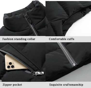 Чоловіча зимова степкова жилетка з коміром-стійкою, тепла, товста, без рукавів, бодівармер, слім-степкова куртка, для активного відпочинку, темно-синій