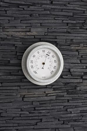 CKB LTD® Vintage Outdoor Wall Garden Thermometer | Indoor and Outdoor Use with Weather-Resistant Galvanized Steel | Traditional Display, Galvanized Steel