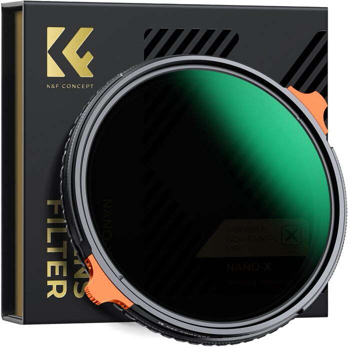 Поляризаційний та ND фільтр K&F Concept 95мм (CPL + ND4-ND64) Nano Xcel – 2-в-1, змінна щільність