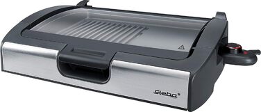 Steba VG 200 Single Tabletop Grill with Glass Lid - 2200W Electric Grill with Hot Zone & Grill Patterned Aluminum Plate