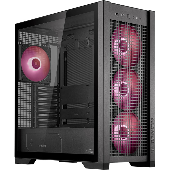 Корпус ПК ASUS TUF Gaming GT302 ARGB Black - Mid-Tower ATX з 4 вентиляторами ARGB, чорний