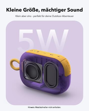 Soundcore Anker Select 4 Go: Портативна Bluetooth колонка, IP69, 20 годин роботи, плаваюча, фіолетова