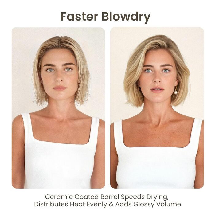 Кругла щітка для волосся AIMIKE з термокерамікою та іонізацією, з щетиною кабана для укладання, створення локонів та блиску (діаметр 2.5 см)