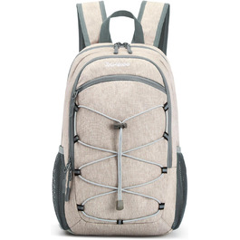 Small Backpack / 20L Unisex Daypack Lightweight Travel Backpack Hiking Backpack Trekking Backpack for Hiking Cycling (Beige, 12L)