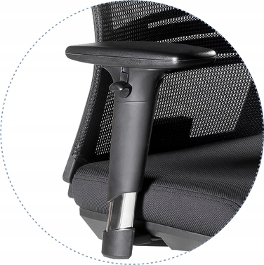 Ергономічне офісне крісло ERGONIC: чорне, обертове, з синхромеханізмом та підвищеним комфортом