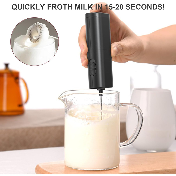 Електричний пінозбивач для молока Lamkrtlp: для капучино, лате, гарячого шоколаду