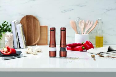 Електричні мельниці для спецій Russell Hobbs 23460-56 [2 шт.] з керамічним жорном, регулюванням помелу та LED-підсвічуванням (мідь)