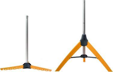 Tatkraft Art Moon Palm - Clothes Drying Rack, Stable, Folding, Ironing Clothes Rack, Capacity 30 kg or 42 Clothes Hangers, Stainless Steel, Compact Foldable, Orange