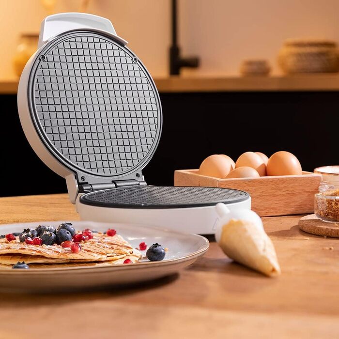 Вафельниця Cecotec Fun Gofrestone з антипригарним покриттям RockStone, регульований термостат, великі вафлі, 1200 Вт (форма кегли).