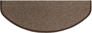 Сходинкові килимки Casa Pura London, 15 шт., 11 кольорів, міцне кріплення, стабільна кутова рейка, колір: напівкруглий, світло-коричневий