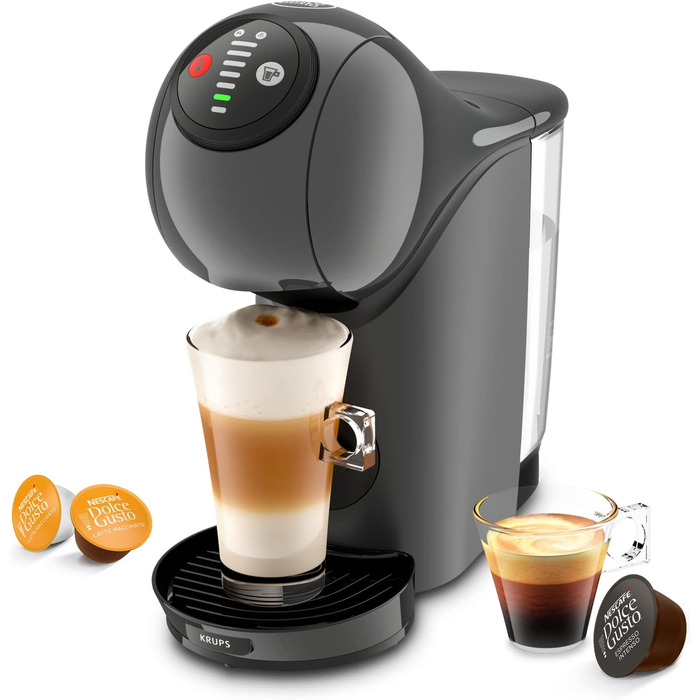 Кавомашина NESCAFÉ Dolce Gusto Genio S від KRUPS, 15 Bar, компактна, з автовимкненням, антрацит, KP243B