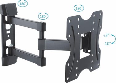 Настінне кріплення для телевізора PureMounts FM12-200 58-107 см (23-42 дюйми), VESA 200x200, чорне
