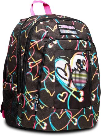 Рюкзак Seven Rucksack Advanced: для школи, університету та відпочинку. Місткий рюкзак для підлітків, дівчаток та хлопчиків з відділенням для ноутбука та кишенькою для пляшки. Кольори: рожевий, фіолетовий (Чорний I)