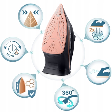 Парова праска Berdsen BD-332 3000 Вт, керамічна підошва, чорна