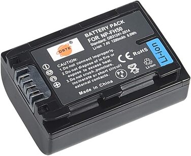 Акумулятор DSTE NP-FH50 Li-Ion (2 шт.) та Micro USB зарядний пристрій для Sony DSLR/DSC/HDR