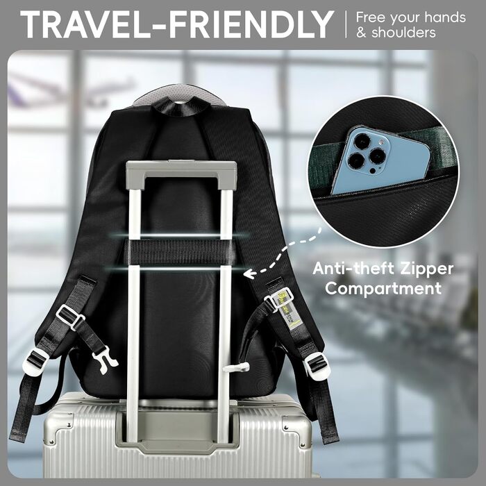 Шкільний рюкзак для дівчинки-підлітка, великий рюкзак для школи 5-12 класів, стильний рюкзак-daypack з нейлону для гімназії, реального училища та університету, зелений (чорний)