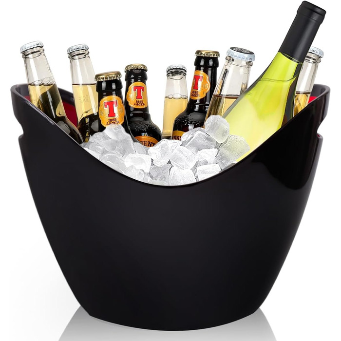 8L Емальований відро для шампанського, відро для льоду, охолоджувач для вина та шампанського, велике відро для льоду, контейнер для фруктів та овочів, кухонний контейнер (ZB-031A)