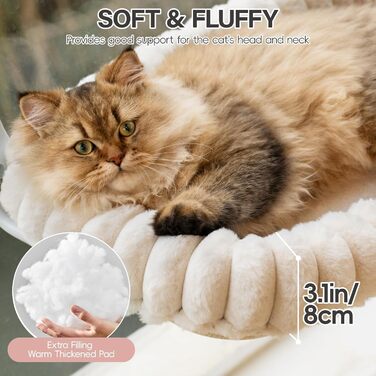 Крісло-гамак для котів EDAGNY на вікно з м'яким знімним чохлом, сталевий каркас, до 18 кг (зелений, рожевий)