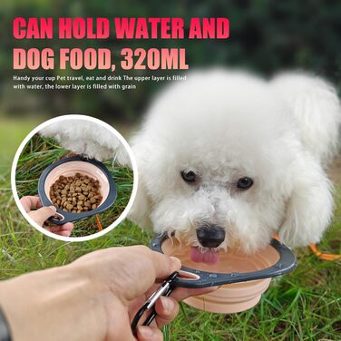 3 складні миски для собак, силіконові дорожні миски для води та їжі, портативні миски для тварин з карабіном