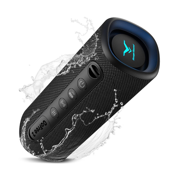 Портативна Bluetooth колонка StageSound 40W з басами, RGB підсвіткою, IP67 водонепроникна, TWS стерео, 12 год автономії для подорожей, кемпінгу, вечірок
