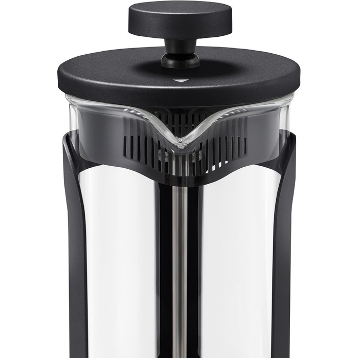 Тчибо Френч-прес для приготування кави вручну, 800 мл, скло Borosilikat, нержавіюча сталь, чорний