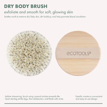 Еко-щітка для сухого скрабу тіла Ecotools Detoxify & Smooth, рожева