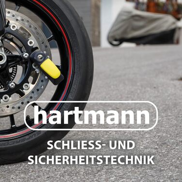 Замок-ланцюг Hartmann 150 см для мотоцикла/велосипеда, загартований чотиригранний ланцюг, текстильний чохол, захист від свердління і взлому, протиугінний, сірий