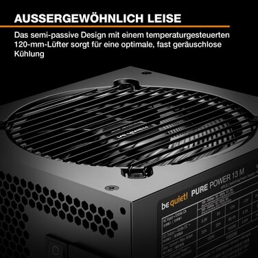 Блок живлення be quiet! Pure Power 13 M 1000W, ATX 3.1, повністю модульний, 80+ Gold