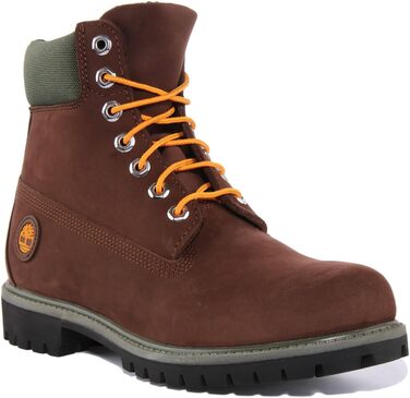 Черевики Timberland Premium 6 Inch з нубуку, темно-коричневого кольору, оранжеві, 41.5 EU