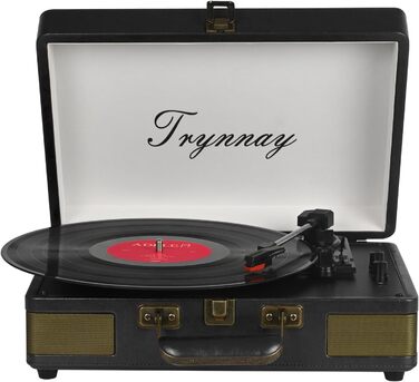 Програвач вінілових платівок Bluetooth дерев'яний з регульованим противагом, 33/45 об/хв, для платівок 7/10/12 дюймів, Hi-Fi звук