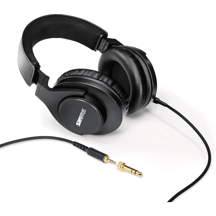 Навушники Shure SRH440A Over-Ear для моніторингу та запису, професійні студійного класу, розширений частотний діапазон (2022)