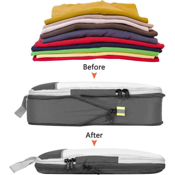 Органайзери для валізи Gonex (6 шт.) - набір кубиків для пакування, зелені