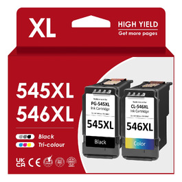 Картриджі Canon PG-545XL та CL-546XL (комплект), сумісні з принтерами Pixma TS3400, TS3100, TS3300, TR4551, MG2500