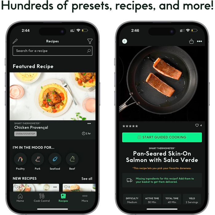 Chef iQ Smart Thermometer Add-on №2: Bluetooth/WiFi, моніторинг 2 продуктів, для гриля, духовки, коптильні, фритюрниці, плити. Потрібен хаб (Хаб + 1 зонд (2023))