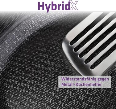 Сковорода Berndes HybridX 28 см індукційна з антипригарним покриттям b.nature Quartz - нержавіюча сталь, швидке нагрівання, без PFAS