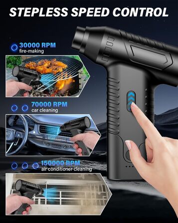 Електричний пилодув AK-01 з акумулятором 4000mAh: для чищення ноутбука, клавіатури, авто та офісної техніки