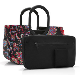 Reisenthel Loopshopper M Frame OS7063 Paisley Black Shopping Bag, 40 x 26 x 20 cm, 12 Liter Volume