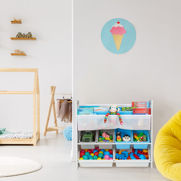 Relaxdays Kids' Shelving Unit with 10 Compartments and Design