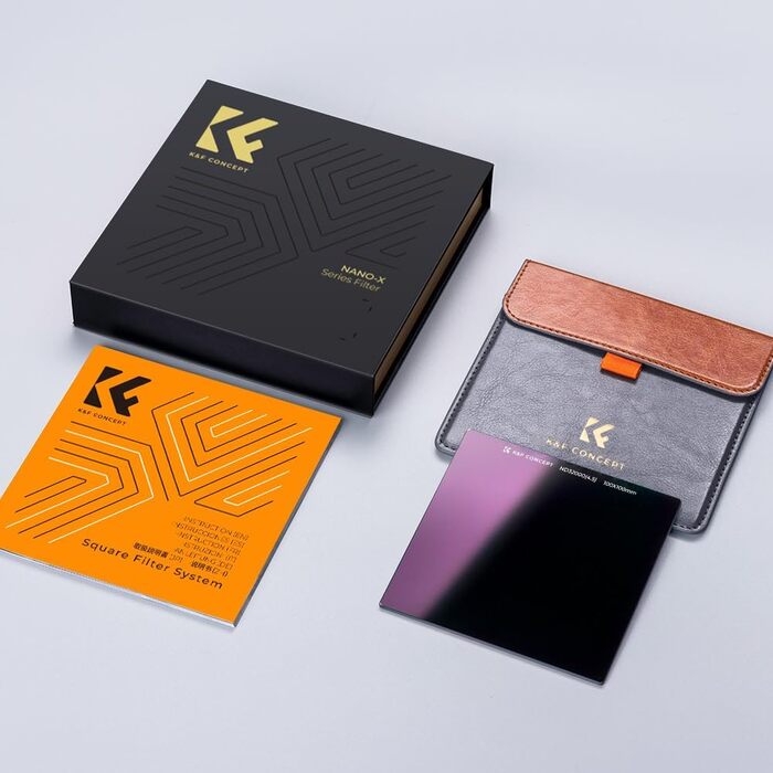 Набір фільтрів K&F Concept Nano-X: квадратний фільтр, тримач, адаптерні кільця (ND32000)