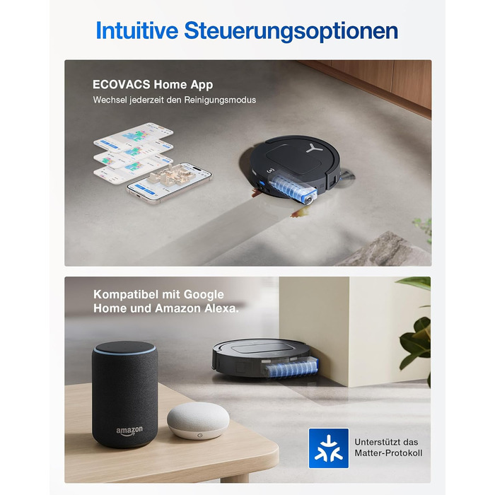 Робот-пилосос ECOVACS DEEBOT T80 Omni з функцією миття підлоги, 18000 Па, OZMO Roller, автоматичне миття моп, ZeroTangle 3.0, миття гарячою водою 40-75°C, чорний