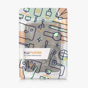 Чохол kwmobile для Kobo Clara BW/Clara Colour/Tolino Shine (5) / Shine Color - чохол з екошкіри, дизайн Kompass Vintage Grey