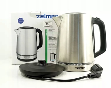 Електричний чайник Zelmer ZCK7921, 2200 Вт, 1,7 л, сріблястий/сірий