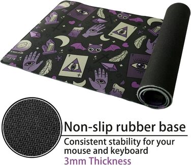 Мат для миші Sakura XL чорний з квітами сакури, 31.5 x 11.8 дюймів