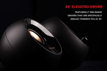 Creative Pebble Plus 2.1 USB-Lautомов'я з сабвуфером та драйверами дальнього поля, до 8 Вт RMS потужності для ПК (Чорний)