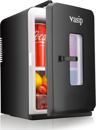Міні-холодильник Vasip 15L з охолодженням та нагріванням, 220V/12V DC - для дому, офісу, кемпінгу та авто