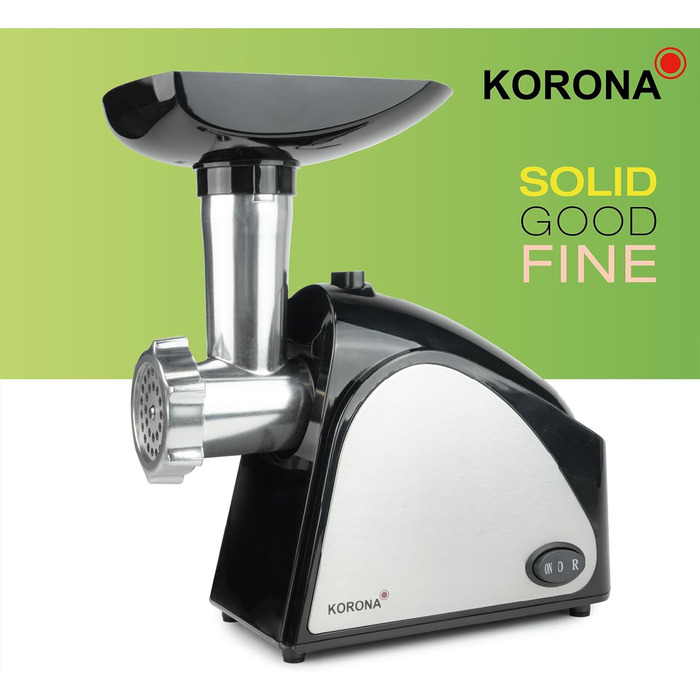 Korona 25200 Stainless Steel Meat Grinder & Food Filler Attachment - 400W | For Meat, Sausage, Kebabs & Pastries
