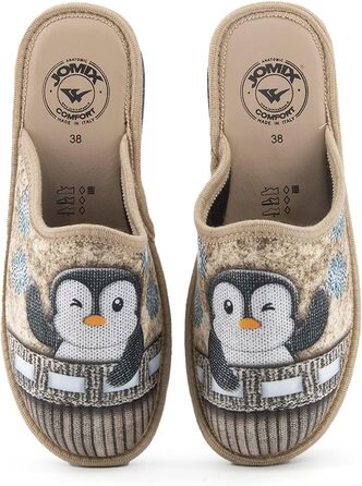 Жіночі халапи JOMIX Winter - зручні та теплі домашні тапочки, Італія, 37 EU, бежевий колір