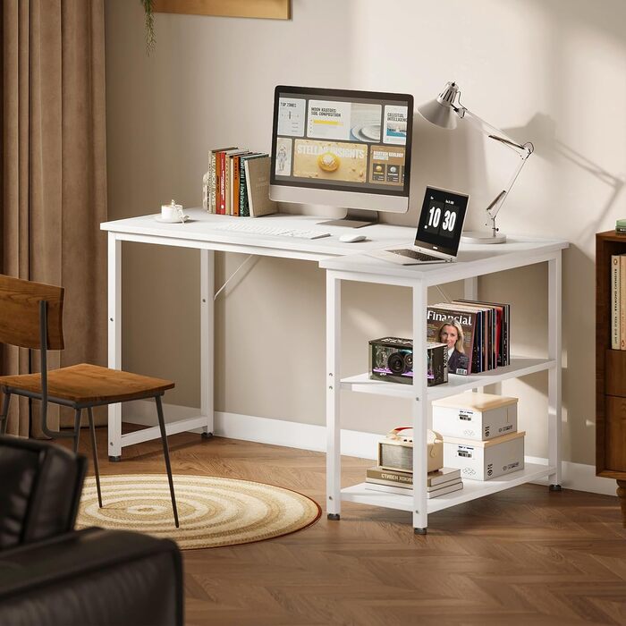 Ігровий стіл Coleshome, кутовий, з обертовим ящиком, 120x70 см, білий