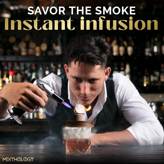 Набір для копчення віскі та бурбона - для коктейлів Old Fashioned з пальним пристроєм